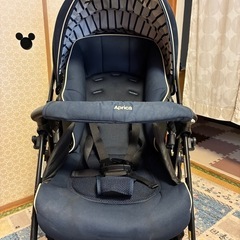 Aprica ベビーカー ネイビー ストライプベビー用品の画像