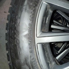 225\60r18 100Q bridgestone DM-V3 42週22年スタッドレスタイヤとアルミホイール4本セット  の画像