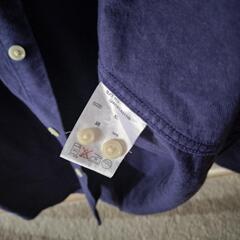 オックスフォード　シャツ　長袖　紺色　XLサイズの画像
