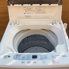 ヤマダ 洗濯機 6kg ハーブリラックス パワフル洗浄 風乾燥機能付の画像