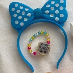 光る リボン カチューシャ、ヨーヨー、ブレスレット、スーパーボール13個の画像
