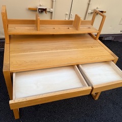 ACTUS アクタス　学習机　木製デスク　棚付き　作業台　　の画像