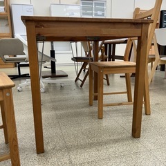 リユースのサカイ東金店 IKEA ダイニングテーブルセット 椅子2脚 TJ13987の画像