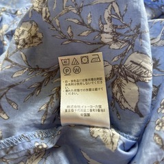 GALLORIA 花柄 半袖ブラウス ブルー
の画像