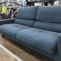 【ジャングルジャングル広陵店】　家具　ソファー　2人掛け　ブルー　☆ジモティー特別価格☆の画像