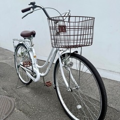 26㌅白自転車・速度無の画像