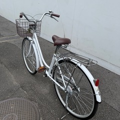 26㌅白自転車・速度無の画像