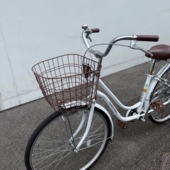 26㌅白自転車・速度無の画像