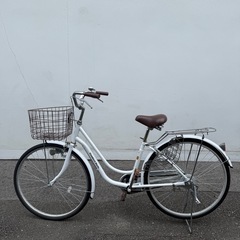 26㌅白自転車・速度無の画像