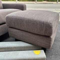 ニトリ 3人掛けソファ Nポケット  オットマン付き ブラウン の画像