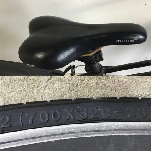 h-42△ q 岐阜発/ MOMENTUM/ クロスバイク/ 3×7段変速/ 自転車/ 700×32c/ 走行確認/ Momentum/ サビ等あり/ 現状品/ R7.3/20 △