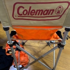 Coleman 折りたたみチェア オレンジ キッズ キャンプの画像