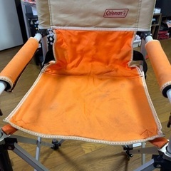 Coleman 折りたたみチェア オレンジ キッズ キャンプの画像