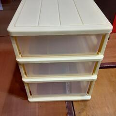 オフィス用三段BOX(イエロー)の画像