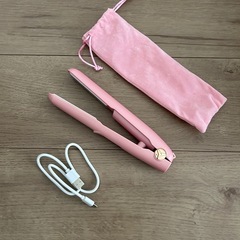 ヘアアイロン コードレス USB充電式 ストレート カール の画像