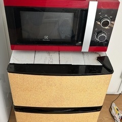 冷蔵庫、電子レンジ、IHコンロ(1口)の画像