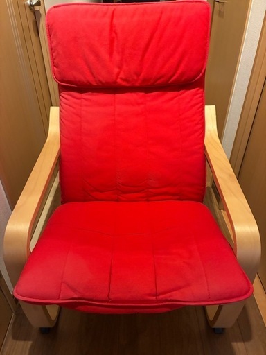 IKEA ポエングPOÄNG（赤） (Uka) 西泉のソファ《1人用ソファ》の