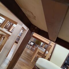 ★リユースのサカイ水戸店★  ダイニングセット ホワイト（椅子ベージュ） H70.5×D75×W75～120 クリーニング済み MT5232の画像