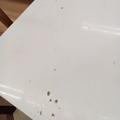 ★リユースのサカイ水戸店★  ダイニングセット ホワイト（椅子ベージュ） H70.5×D75×W75～120 クリーニング済み MT5232の画像