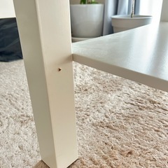 リビングテーブル🔸ローテーブル🔸ソファーテーブル🔸白🤍ホワイト🔸IKEA🔸サイズ90×55の画像