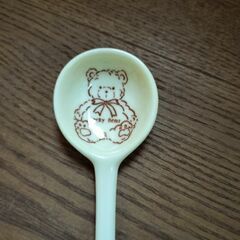くまさん　陶器スプーンの画像
