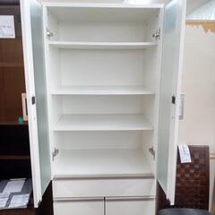 リユースのサカイ太田店★ジモティ割あり★  食器棚 白 H178×D40×W59.5 クリーニング済み OJ10564の画像