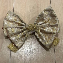 和風　リボン　着物　浴衣　袴　帯　成人式　卒業式　金色　かんざし　髪飾り　帯紐の画像