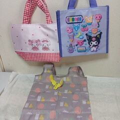 マイメロディ＆クロミ、ミニトートバック＆ミッフィー折りたたみエコバックの画像