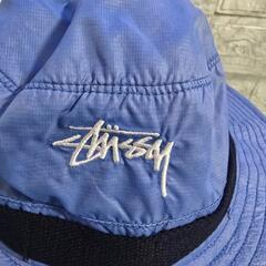stussy nylon bucket hat Blueの画像