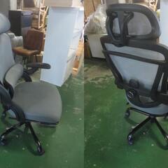 M-2　未使用/新品　エラー入庫品　オフィスチェア フットレスト付き 独立式ランバーサポート リクライニング メッシュ 昇降式 アームレスト ロッキング チェア ヘッドレスト デスクチェア 椅子の画像
