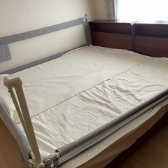 木下家具　ベッドフレームシングル２個セット　ウォールナット　の画像