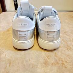 VALENTINO ヴァレンティノ バレンチノ シルバー メンズスニーカー 44 メンズ28cmの画像
