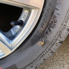 ホイール＋タイヤ＋ナットセット（155/65R14／タイヤ1本パンクあり）【写真あり】の画像