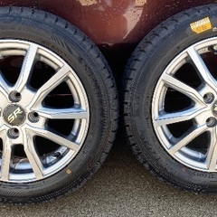 ホイール＋タイヤ＋ナットセット（155/65R14／タイヤ1本パンクあり）【写真あり】の画像