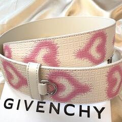 GIVENCHY ジバンシー レザーストラップ ホワイト/ピンクの画像