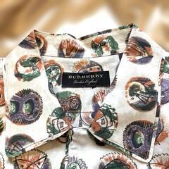 BURBERRY バーバリー 柄シャツ 半袖M 美品の画像