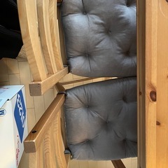 IKEA/ヨックモック/廃盤品】ダイニングテーブルセット　机　テーブル　椅子　イス　チェア　木製　家具 JOKKMOKK
の画像