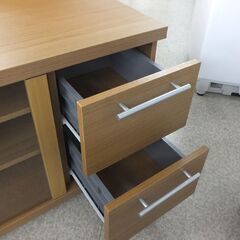 テレビ台 幅約119cm 収納家具 ローボード AVボード キャスター付き 扉 引き出し ☆ 札幌市 北区 屯田 の画像