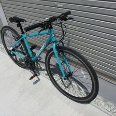 E432★　24800円★整備済み スポーツ中古自転車 OSSO　ライトブルー　400ｍｍ【クロスバイク】の画像