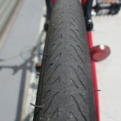 E435　★　11800円★整備済み スポーツ中古自転車　レッド　サイズ44ｃｍ 【クロスバイク】の画像