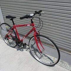 E435　★　11800円★整備済み スポーツ中古自転車　レッド　サイズ44ｃｍ 【クロスバイク】の画像