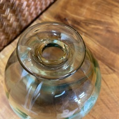 配送可能　アンティーク 花入　北一硝子　一輪挿し　 ガラス 昭和レトロ フラワーベース 花器　古道具　良品　時代物の画像