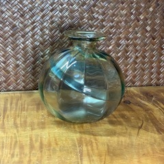 配送可能　アンティーク 花入　北一硝子　一輪挿し　 ガラス 昭和レトロ フラワーベース 花器　古道具　良品　時代物の画像