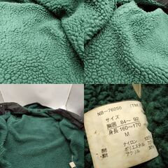 【❗️✨USA刺繍ロゴ入り✨❗️】ニューバランス ベンチコート✨フード付き 緑ボア  裏起毛 防寒アウター❗️の画像