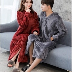新品⭐️ 着る毛布 プレミアムマイクロファイバー ガウンタイプ 男女兼用　グレー XLの画像