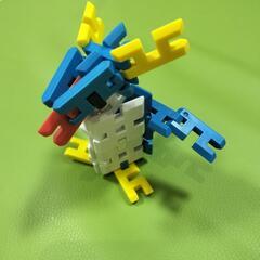 日本製　ピーブロック　海のいきもの　ペンギン　イルカ　サメ　3種作成可能　知育玩具　脳トレの画像