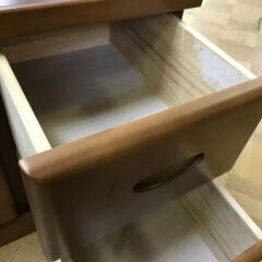 【ジャングルジャングル深井店】TV台　ブラウン　ガラス扉　レトロ　収納　堺市　中区　深井　【FU2613】の画像