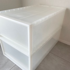 無印　ポリプロピレン　衣装ケース　2個セットの画像