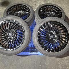 クラウン セダン 純正ホイール　ブラックパッケージ 20×8.5J+30 5H-120 DUNLOP e.SPORT MAXX 245/45R20　24年製バリ山　美品 　の画像