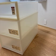 【半額以下】無印良品　ポリプロピレン　衣装ケース・引出式　3個セットの画像